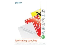 Pavo Laminierfolie A4, 125 µm, 100 Stück, Glänzend