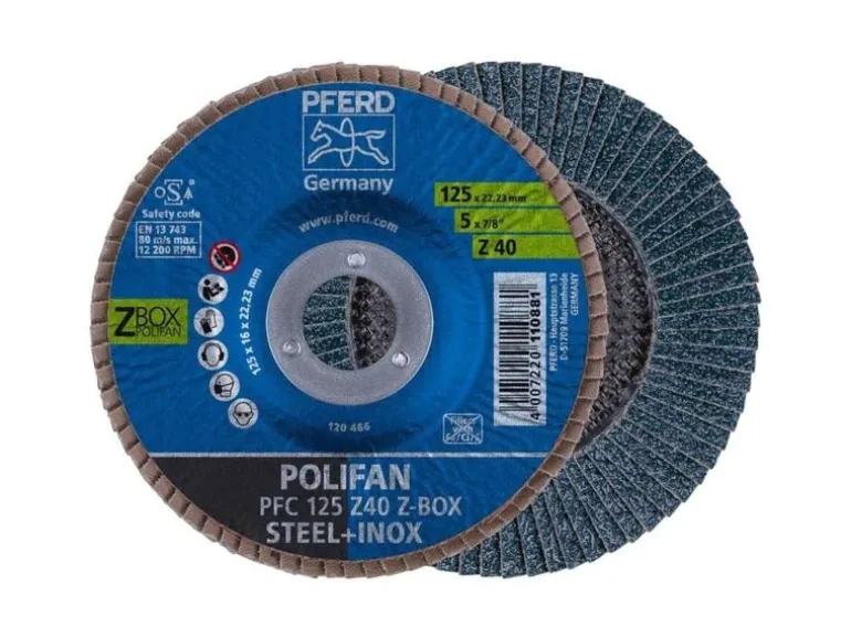 Pferd Fächerschleifscheibe PFC 125 Z 40 Start Steelox