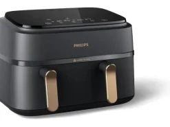 Philips Heissluft-Fritteuse 3000 Series Dual Basket Dunkelgrau