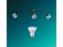 Philips Horen Aufbauspot 3x Balken ohne Leuchtmittel GU10, schwarz