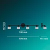 Philips Horen Aufbauspot 4x, ohne Leuchtmittel GU10, schwarz
