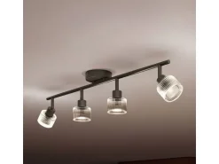 Philips Horen Aufbauspot 4x, ohne Leuchtmittel GU10, schwarz