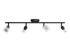 Philips Horen Aufbauspot 4x, ohne Leuchtmittel GU10, schwarz