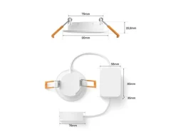 Philips Hue Deckenleuchte WCA Slim Recessed Light S 3er, weiss