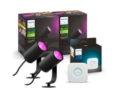 Philips Hue Outdoor Gartenspot White & Col. Amb. Lily Kit, Schwarz