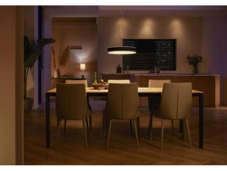 Philips Hue White Amb. Enrave Pendelleuchte schwarz 3300 lm + Dimmer