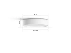 Philips Hue White Ambiance Enrave Deckenleuchte S Weiss + Dimmer