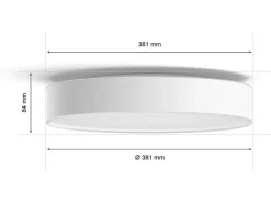 Philips Hue White Ambiance Enrave Deckenleuchte M Weiss + Dimmer