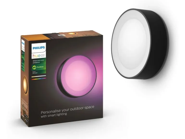 Philips Hue White & Color Ambiance Outdoor Daylo Wandleuchte Schwarz