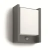 Philips myGarden Wandleuchte Arbour, 600 lm, Anthrazit + Sensor