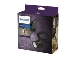Philips Pendelleuchte Vintage E27, Schwarz