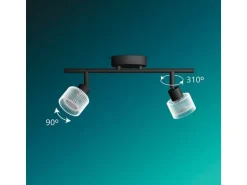 Philips Philips Horen Aufbauspot 5W ohne Leuchtmittel GU10, schwarz