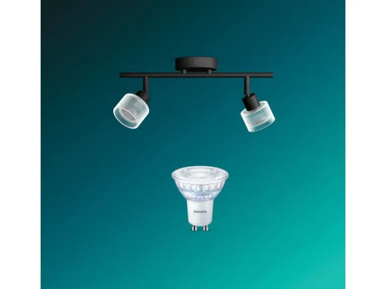 Philips Philips Horen Aufbauspot 2 x 5W ohne Leuchtmittel Schwarz