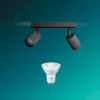 Philips Philips Wyatt Aufbauspot 2er ohne Leuchtmittel GU10, schwarz