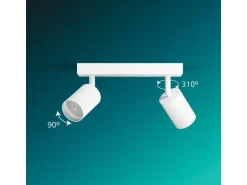 Philips Philips Wyatt Aufbauspot 2er ohne Leuchtmittel GU10, weiss