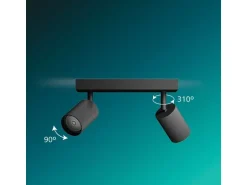 Philips Philips Wyatt Aufbauspot 1er ohne Leuchtmittel GU10, schwarz