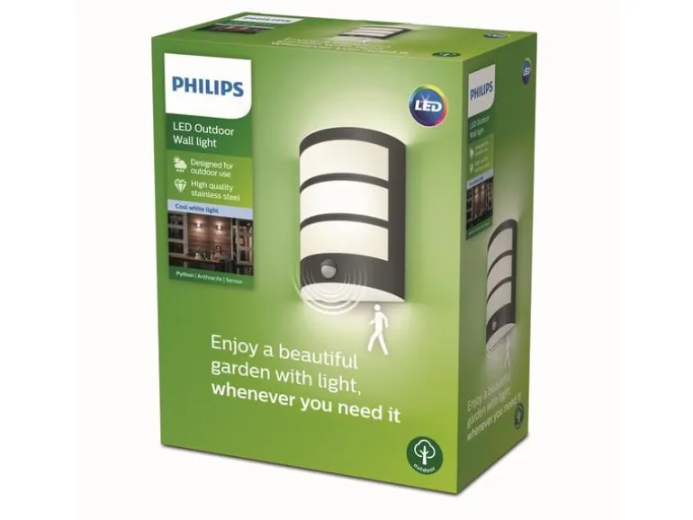Philips Wandleuchte Python IR, 6W, 4000K, Anthrazit