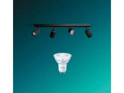 Philips Wyatt Aufbauspoet 4er ohne Leuchtmittel GU10, schwarz