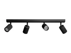 Philips Wyatt Aufbauspoet 4er ohne Leuchtmittel GU10, schwarz