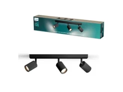 Philips Wyatt Aufbauspot 3er Balken ohne Leuchtmittel schwarz