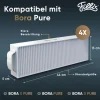Pillis Aktivkohlefilter für Bora Pure Puru & X Pure Puxu, 4 Stück