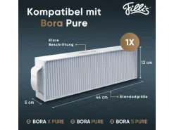 Pillis Aktivkohlefilter für Bora Pure Puru & X Pure Puxu, 1 Stück