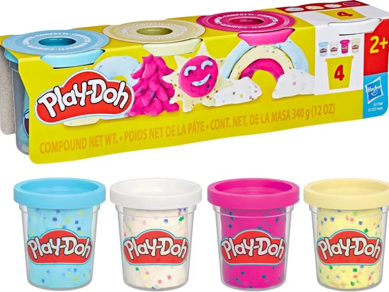 Play-Doh Knetmasse 4er Pack Konfetti
