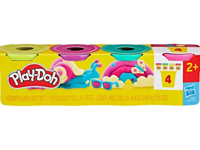 Play-Doh Knetspielzeug Vibrant, 4er Pack