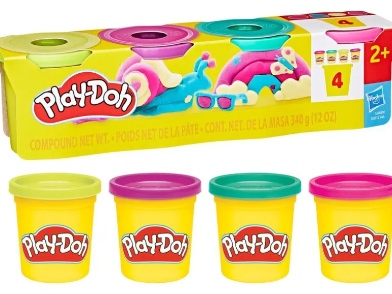 Play-Doh Knetspielzeug Vibrant, 4er Pack