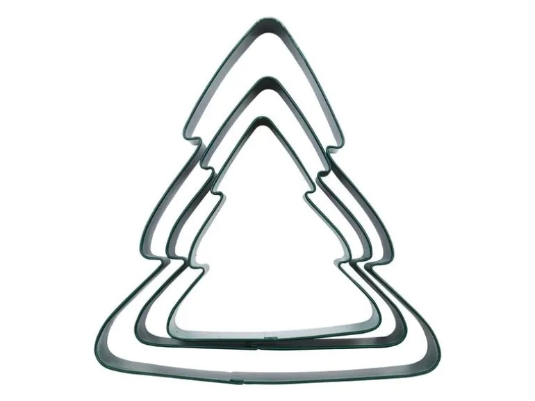 PME Keksausstecher Weihnachtsbäume, 3-teilig, Metall