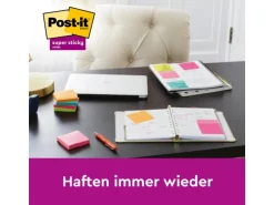 Post-it Notizzettel Super Sticky Promotion 7.6 x 7.6 cm, 6 Blöcke