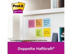 Post-it Notizzettel Super Sticky Promotion 7.6 x 7.6 cm, 6 Blöcke