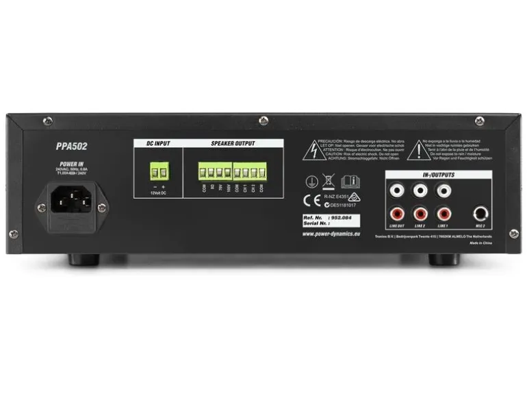 Power Dynamics Verstärker Pro PPA502 100 V, 2x 50 W
