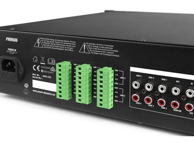 Power Dynamics Verstärker Pro PRM606 100 V, 6x 60 W