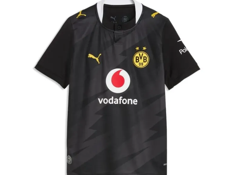 PUMA BVB Away Jersey Replica Jr Schwarz, 140