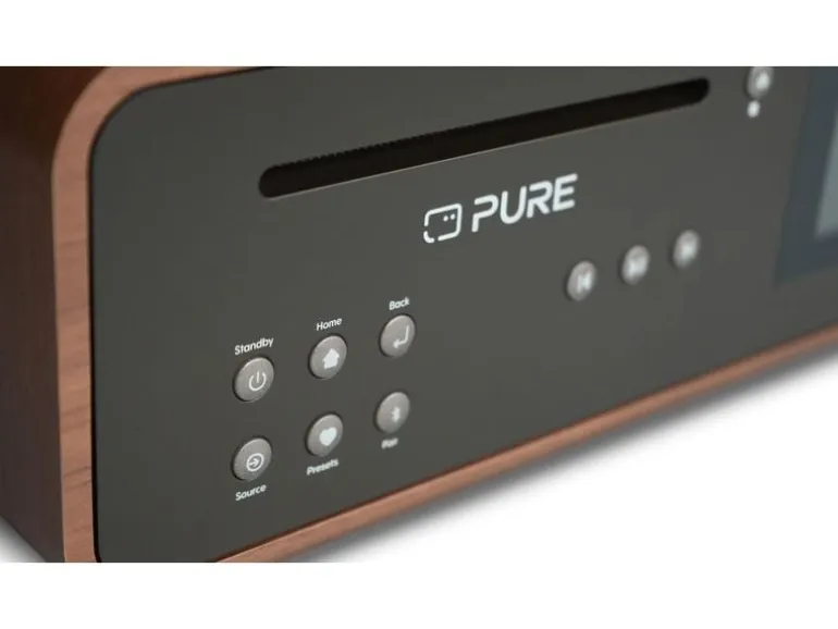 Pure Micro-HiFi Anlage Classic Stereo Schwarz/Walnuss