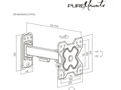 PureMounts Wandhalterung PM-FM13-100 Schwarz