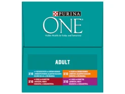 Purina ONE Nassfutter Adult Huhn, Hochseefisch, Rind & Lamm, 40 x 85 g