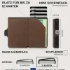 Puristo KLIK MINIMAL ohne Münzfach, Vintage Braun