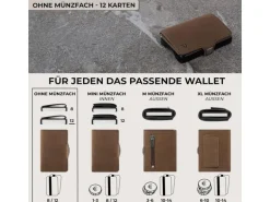 Puristo KLIK MINIMAL ohne Münzfach, Vintage Braun