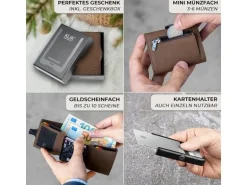 Puristo KLIK ZIP Slim Wallet mit Münzfach, Vintage