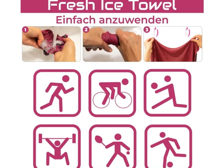Quick Aid Erste-Hilfe-Set Kühltuch Pink