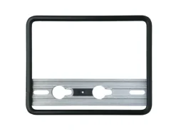 Quick-fix Nummernrahmen Motorrad Schwarz 18 x 14 cm