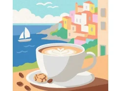 Ravensburger Malen nach Zahlen CreArt, Adults – Cappuccino in Positano