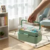 relaxdays Aufklappbare Medizinbox aus Kunststoff Grün