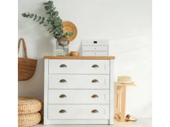 relaxdays Brillenbox Kunstleder Weiss Glas 18 Brillen