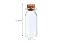 relaxdays Einmachflasche 10 ml, 60 Stück