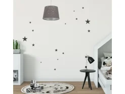 relaxdays Hängelampe Sterne Grau