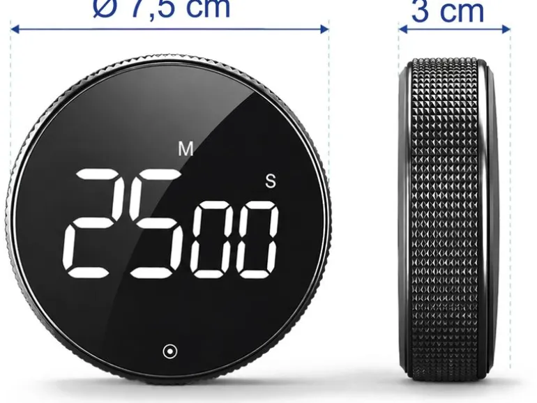 relaxdays Küchentimer Schwarz