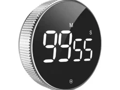 relaxdays Küchentimer Timer Schwarz/Silber
